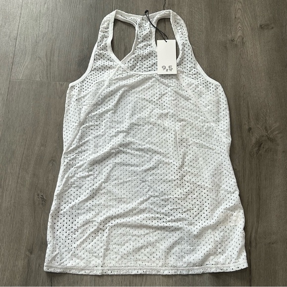 925fit Tops - NWT 925fit Twist & Shout white‎ Mesh Racerback Tank Top workout Womens Large